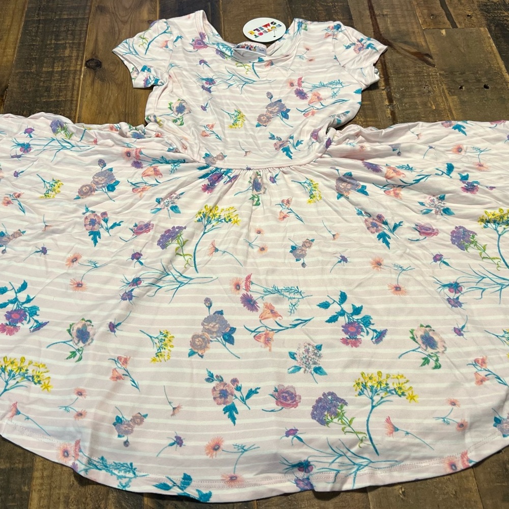 Dot Dot Smile size 5/6, 7 or 8/10 girls floral Cap sleeve twirl dress new